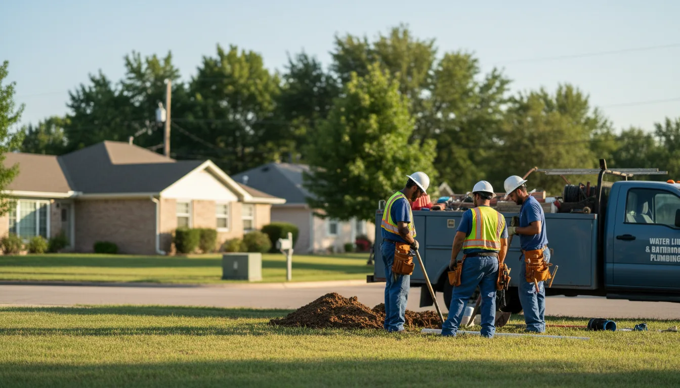 Residential water line and bathroom plumbing service in Selmer, TN